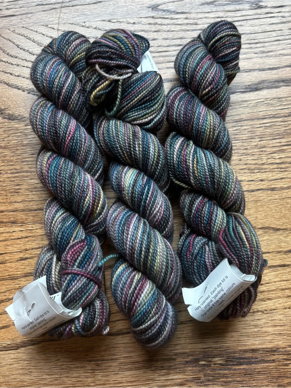 Koigu KPPPM Yarn Lot of 3 100% Merino Wool 175yds Variegated P888-0024 Gray NWT